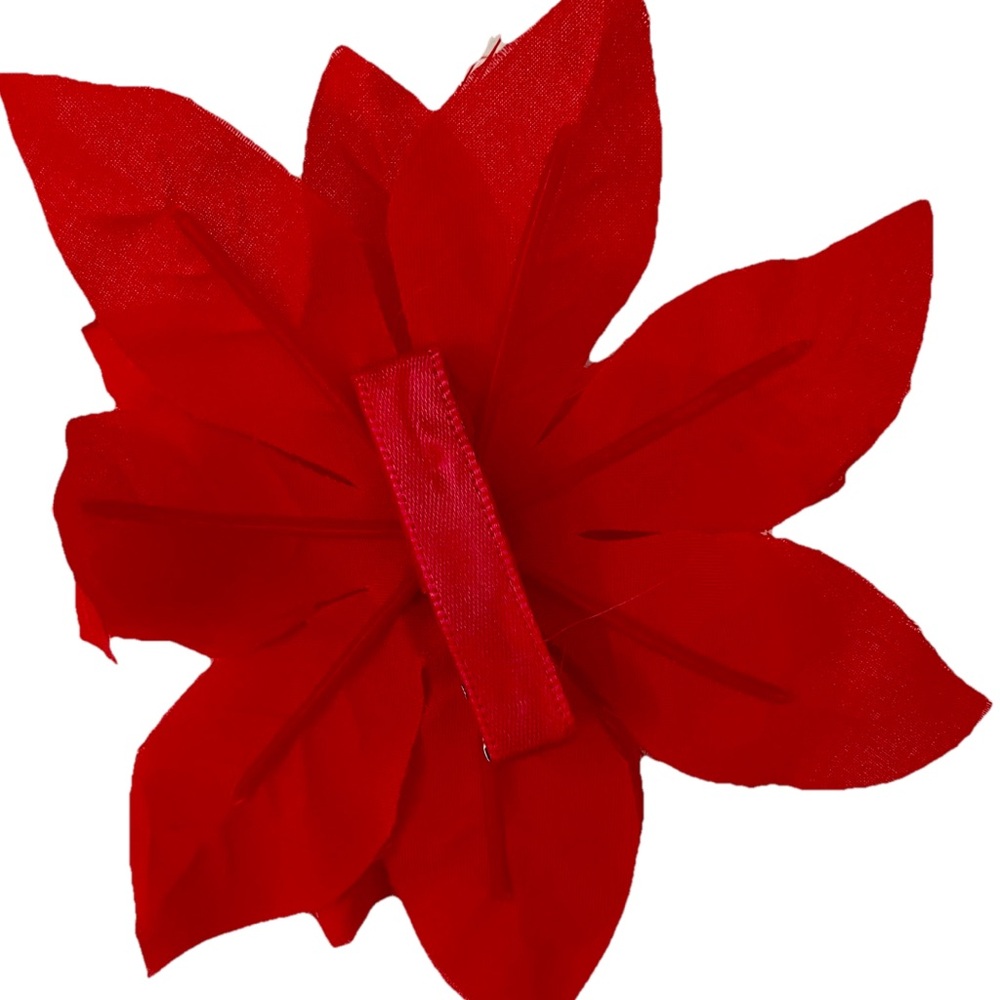 PINUP Rockabilly VLV Hair CLUB Red Fabric Floral One-Size - Picture 10 of 11